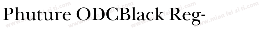 Phuture ODCBlack Reg字体转换
